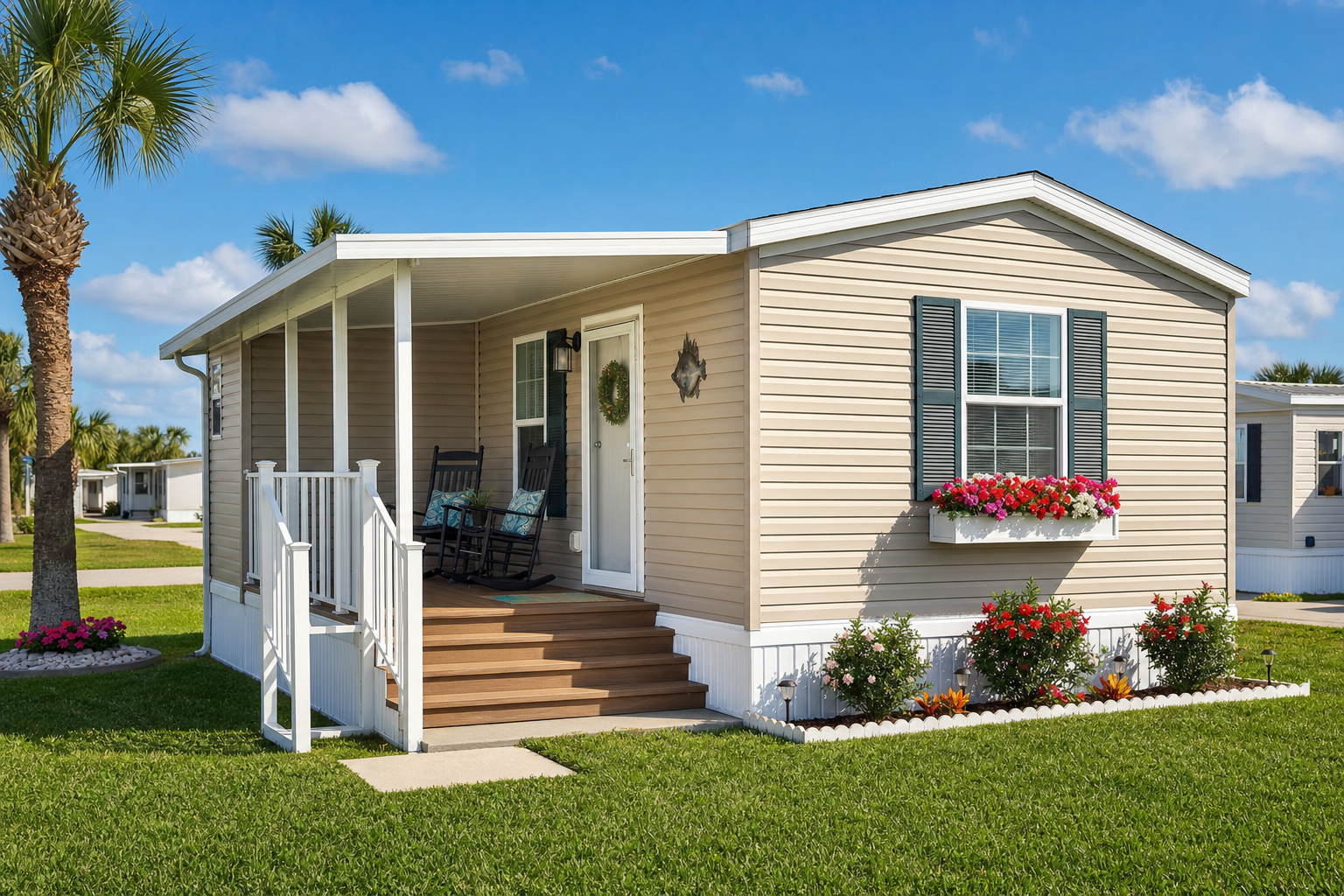 Well-maintained home at Lake Harper Mobile Home Community
